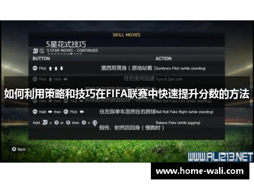 如何利用策略和技巧在FIFA联赛中快速提升分数的方法