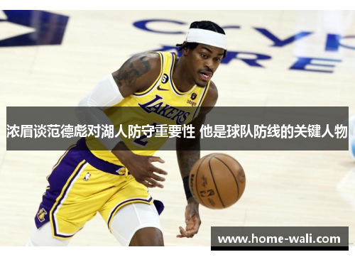 浓眉谈范德彪对湖人防守重要性 他是球队防线的关键人物